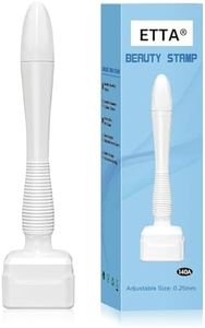ETTA Adjustable Microneedling Derma Stamp, Derma Roller Alternative, Reusable Microneedle pen with Needle Cover, Skin Care Tools for Face Body, Hair Beard Growth (B)