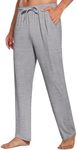 COOFANDY Men's Drawstring Sweatpants Straight Leg Yoga Pants Loose Fit Running Jogger Workout Pants Light Heather Grey