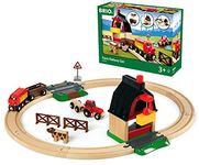 BRIO World Farm Railway Set for Children Age 3 Years Up - Compatible With Most BRIO Trains And Accessories - Gifts for Kids