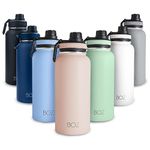 BOZ Stainless Steel Water Bottle XL (1 L / 32oz) Wide Mouth, BPA Free Metal Water Bottle, Vacuum Double Wall Insulated Water Bottle, Sport Water Bottle, Steel Water Bottle (Blush Pink)