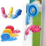 Door Stopper PET PALS, 6pcs Cute Colourful Compact Snail Design Adjustable Baby Kids Safety Protector Doorstop Proofing Finger Pinch Guard (Door Stopper)