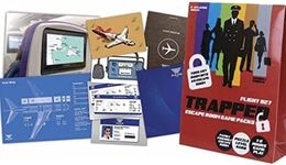 Trapped Escape Room Game, Flight 927 - Escape Room in a Box. Family games.