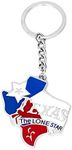 Lamatar1 Texas Souvenir Keychain Metalic, Texas State Map Keychain