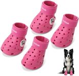 Dog Shoes Breathable Dog Shoe for Hot Pavement, Dog Booties and Paw Protectors, Non-Slip Waterproof Dog Sandals Boots (Pink, S: (2.3’’x1.8'')(L*W))