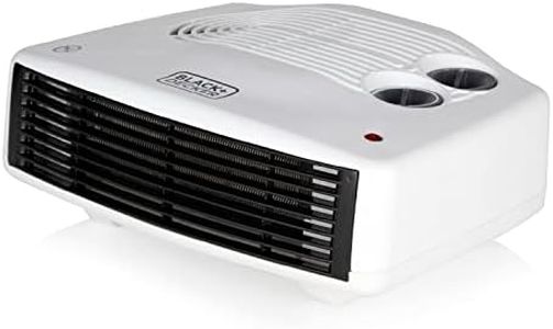 Black+Decker BXSH37006GB Fan Heater with Climate Control, 3kW, White