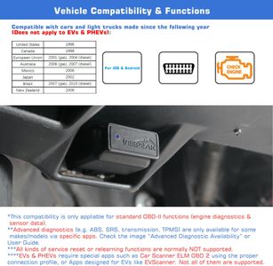 Veepeak OBDCheck BLE+ Bluetooth OBD2 Scanner – Wireless Car Diagnostic Tool