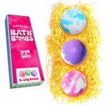 3 x Value Bath Bomb Gift Set from Zimpli Gifts, Ideal Stocking Fillers for All, Xmas Presents for Women & Teenagers, Christmas Fizzing Bubble Bath Bombs, Relaxing Pamper Kit