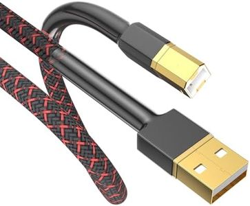 Tertullus HiFi - Cavo USB da 2 m, USB-A su USB-B Dac A-B, USB audio, cavo USB digitale, per streaming audio, Dac e computer, scheda audio, decodificatore, amplificatore, lettore digitale