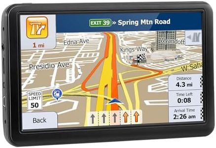 GPS Navigator for Car, North America EU Maps Truck GPS System, Voice Turn Direction Lane Guidance, 7 inch Touch Screen GPS Navigation for Car Speed & Red Light Warning, Free Lifetime Map Update