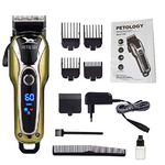 PETOLOGY Unisex Pets Automatic Rechargeable Professional Pet Hair Trimmer With Lcd Display And Turbo Mode For Dog And Cat (Green And Black)