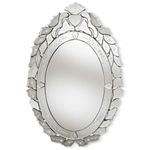 Baxton Studio Livia Classic and Traditional Silver Finished Venetian Style Accent Wall Mirror