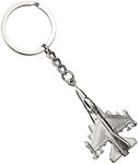 ODETOJOY Aircraft Keychain Battleplane Key Holder Airplane Model Toy Souvenir Key Rings For Children Metal Car Key Racks Similar to F16 Falcon