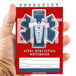 Field Equipt EMT Vital Statistics Notepad - 6 Pack Vitals Notebook For First Responder Note Pad, Medical Paramedic Gear And Supplies. Perfect EMS/EMT Gifts