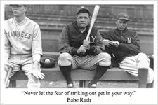 Babe Ruth Baseball Quote Sports pic Poster Rare HOT New one-of-a-Kind 24X36-2 to 5 Days Shipping from USA by HSE