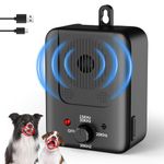 QEWEUUIE Anti Barking Device for Dogs, 3 Modes Dog Barking Deterrent Devices, 55FT, indoor/outdoor use ultrasonic bark stopper Waterproof and Rechargeable suitable for small, medium and large dogs.