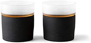 Rabbit Freezable Whiskey Glasses, 2 Count (Pack of 1), Black