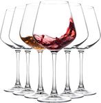 TIENER Italian Burgundy Red Wine Glasses | 510 ml | Red or White Wine Glasses, Ideal for Wine Tasting, Anniversary, Wedding - Wine Glasses Set of 8, Clear