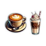 magneverse Cappuccino & Cold Coffee Fridge Magnet Set, Premium Acrylic Fridge Magnets for Kitchen & Home Decor (Set of 2 Magnets)