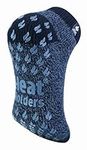 HEAT HOLDERS - Mens 2.3 TOG Warm Thick Anti Slip Low Cut Ankle Thermal Slipper Socks | Trainer Socks with Grips for Winter (12-14, Navy)