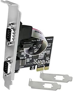 LinksTek 2 Port PCI Express Serial/RS-232/DB9/COM Port Card Adapter with 16C550 UART for Windows CE,XP,Vista,7,8.0,8.1,10(32/64bit) and Linux Systems-PCIE Serial Port Card(PCIE-SE2)