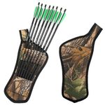 SHARROW Archery Arrow Quiver Crossbow Bolts Quiver Waist Hanged Hip Quiver Camouflage Arrow Holder for 8pcs Crossbow Arrows (Camo)