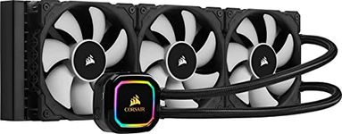 Corsair iCUE H150i RGB PRO XT, 360mm Radiator, Triple 120mm PWM Fans, Advanced RGB Lighting and Fan Control with Software, Liquid CPU Cooler