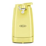 BELLA Electric Can Opener, Automatic Can Opener, Knife Sharpener and Bottle Opener, Easy Safe Removable Cutting Lever, Cord Storage, Easy Clean-Up, Yellow