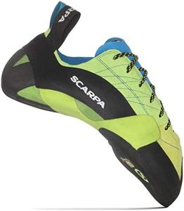 SCARPA Mago Lace Rock Climbing Shoes for Sport Climbing and Bouldering - Specialized Performance for Edging and Support, Bright Lime, 6 Women/5 Men