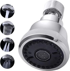 4 Spray Modes Faucet Aerator,360 Degree Faucet Sprayer Attachment,Big Angle Kitchen Faucet Aerator,Swivel Faucet Extender,Sink Sprayer Attachment for faucet,55/64 inch Female Thread (Chrome)