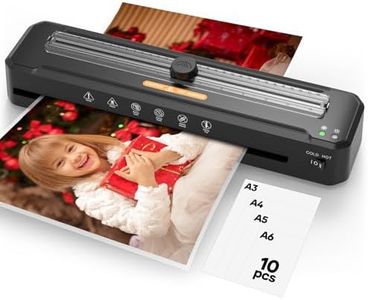 Laminator Machine 13-Inch,A3 Laminator Thermal with10 Laminating Sheets,Cold with Paper Trimmer Corner Rounder, High-Speed Jam-Free, Low-Noise Laminating Machine(Black)