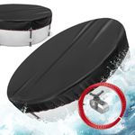 18 Ft Round Pool Covers for Above Ground Pools, 420D Swimming Pool Cover Ideal for Large Above Ground Pool, Upgraded Solar Pool Cover Add Reinforced Metal Grommets and Specially Molded Winch