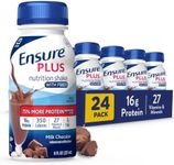 Ensure Plus Nutrition Shake with Fiber, with 13 grams of high-quality protein, Meal Replacement Shake, Milk Chocolate, 8 Fl Oz, Pack of 24