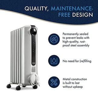 De'Longhi Radia S Oil Radiator Heater, 2000W – Grey