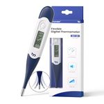 Digital Thermometer with Flexible Tip - Fast Accurate Oral, Underarm & Rectal for Adults, Kids & Baby