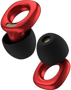 Audree Style Ear Plugs for Noise Reduction, Reusable High Fidelity Earplugs for Concerts, Musicians, Motorcycles, Study, Parent, Party, Flights & Noise Sensitivity, 18-29dB Noise Cancelling (Red)
