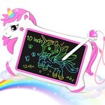 HappyGoLucky Unicorn Gifts for Girls, Lcd Drawing Tablet Girls Toys Age 2-8 Year Old Girl Gifts Girls Birthday Presents Toys for 2-8 Year Olds Girls Drawing Pad Toys Travel Toys Toddler Toys, Pink