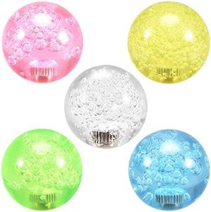 uxcell Joystick Ball Top Handle Rocker Round Head Arcade Game DIY Parts Replacement Crystal Pink Yellow Blue Green White 5Pcs