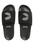 CHUPPS Bandwidth Slider for Men (6UK, Black/Black), FOAM6 Upper Technology (6mm Foam) Snug Fit with ERGOX PLUS Footbed (Contoured & Cushioned) for Super Comfort Flip Flop Slipper