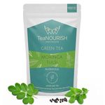 TeaNOURISH Moringa Tulsi Green Tea | Pure Loose Leaf Darjeeling Green Tea | 100% Natural Moringa & Tulsi Leaves | Immune Support Tea - 3.53oz/100g