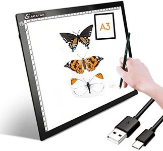 Light Box Drawing Pad A3, Tracing Board with Type-C Charge Cable and Brightness Adjustable for Artists, AnimationDrawing, Sketching, Animation, X-ray Viewing (A3-S)