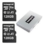 Integral 128GB 2-pack Micro SD Card 4K Video Premium High Speed Memory Card SDXC Up to 100MB s Read Speed and 50MB s Write speed V30 C10 U3 UHS-I A1