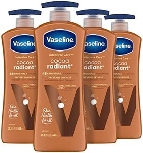 Vaseline Intensive Care Body Lotion Cocoa Radiant 4 ct for Dry Skin with Ultra-Hydrating Lipids and Pure Cocoa Butter for a Long-Lasting, Radiant Glow 20.3 oz