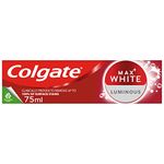 Colgate Max White Luminous Toothpaste 75ml, Teeth Whitening Toothpaste with Clinically Proven Formula that Removes Up to 100% of Surface Stains