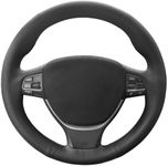 MEWANT Hand Sewn Car Steering Wheel Wrap Cover for BMW 5 Series F10 F11 (Touring) F07 (GT) 6 SeriesF12 F13 F06 7 Series F01 F02 / 5 Series Steering Wheel Accessories