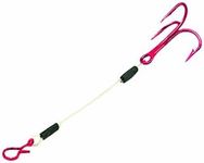 Northland Lethal Sting'r Hook - Stinger Fishing Rig for Walleye and Many Other Fish - 3pk (Red, Slip-On Treble - 2 1/8" Mono)