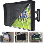 Outdoor TV Cover 41-43 Inch with Clear Scratch Resistant Front Flap + Bottom Cover, HOMEYA 600D Weatherproof & Waterproof TV Screen Protector, Fits Most TV Mounts Stands with Remote Controller Pocket