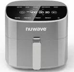 Nuwave Brio Plus 8 Qt Air Fryer, PFAS Free, New & Improved, Digital Touch Screen, Cool White Display, 50°F~400°F in Precise 5°, 5 Cook Functions, 100 Presets & 50 Memory, 3 Wattages 700, 1500, 1800