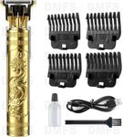 Trimmer Men Professional Cordless Hair Clipper Dragon Style, Rechargeable Trimmer For Beard, Hairs, Moustache & Face, Electric T Blade Zero Gapped Shaving Machine Men's Grooming Kit (plastick)