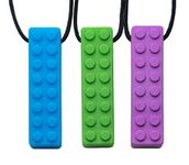 Tilcare Chew Chew Sensory Necklace – Best for Kids or Adults That Like Biting or Have Autism – Perfectly Textured Silicone Chewy Toys - Chewing Pendant for Boys & Girls - Chew Necklaces