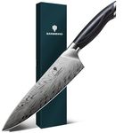 SANMEIHO Chef Knife in Powder Steel, Japanese Kitchen Knife 8 Inch, Ultra Sharp Chef's Knives, High Carbon Japanese Utility Knives for Meat Vegetable with Ergonomic Pakkawood Handle